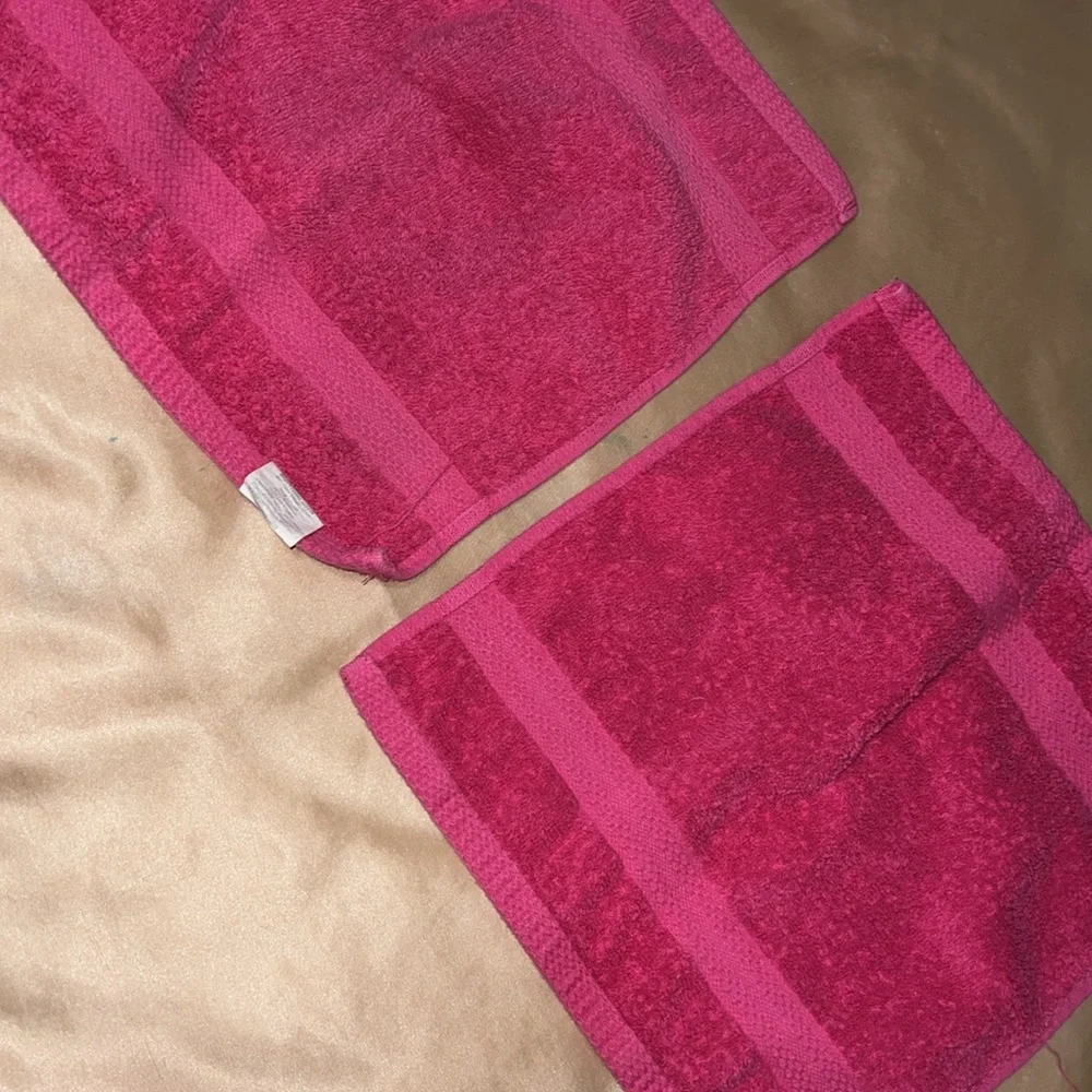 Pink Bath Towel Rags